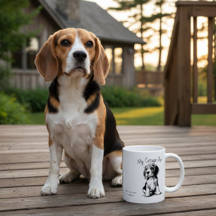 Sött stugdjuret -Beagle/ Personliggör Kaffemugg