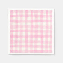 Sött stugtema rosa rutiga baby shower-fest