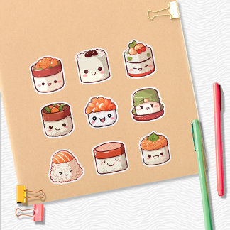 Sött Sushi Kawaii Klistermärken