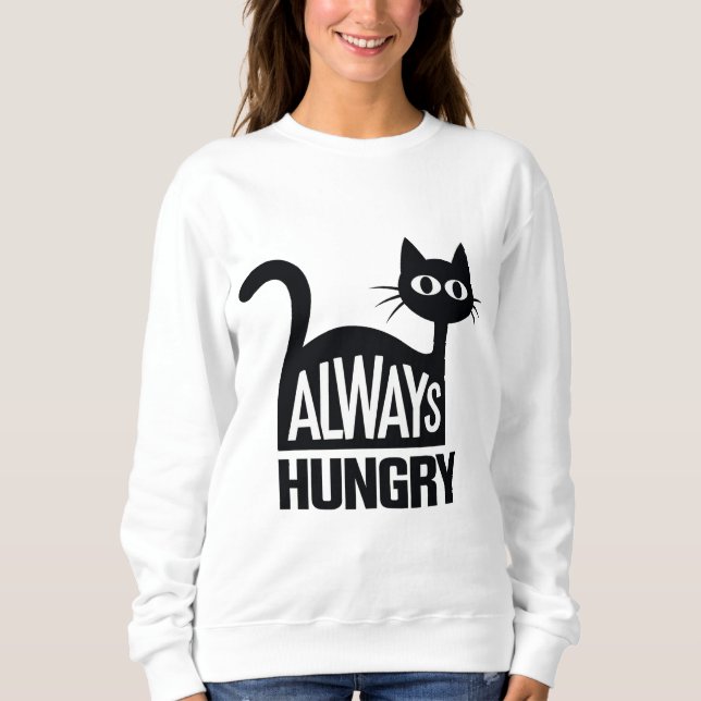 Sött svart katt t shirt (Framsida)