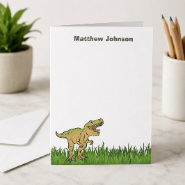 Sött T.rex dinosaurie pojknamn Tack Kort