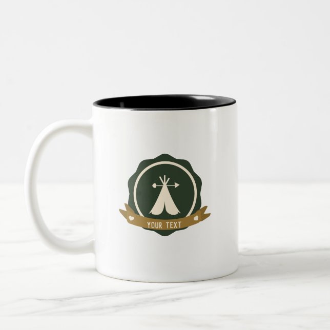 Sött tältbanderoll Campingtält Tvåtons kaffemugg (Vänster)