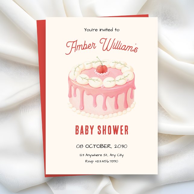 Sött tårta baby shower inbjudningar (Skapare uppladdad)
