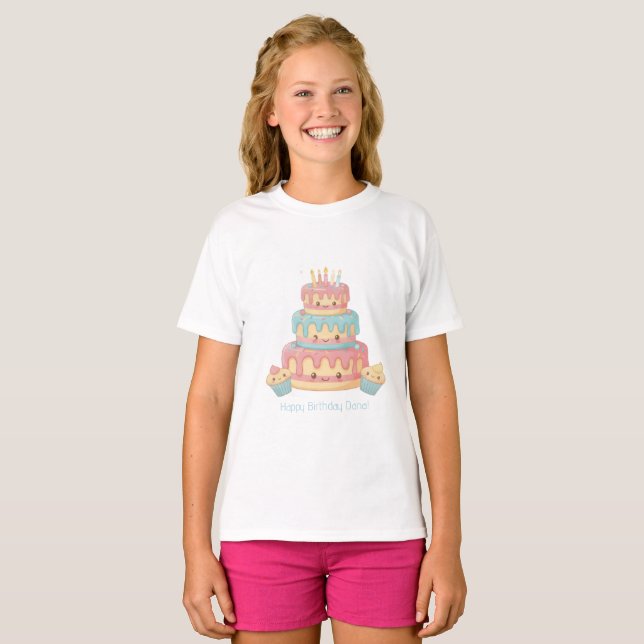 Sött tårta och cupcakes t shirt (Hel framsida)