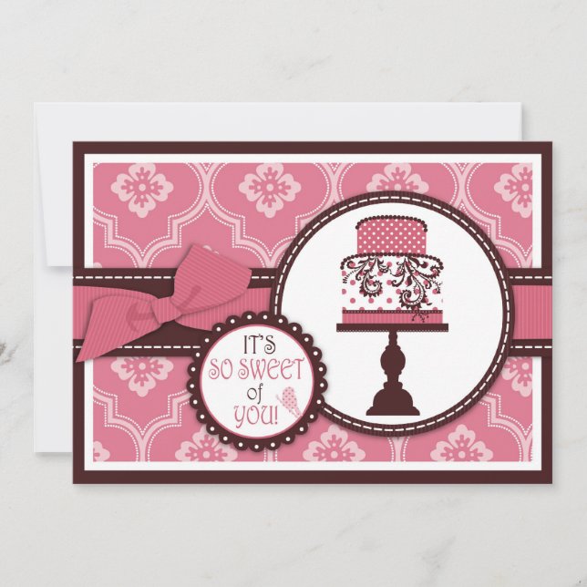 Sött tårtatack tack kort (Framsida)