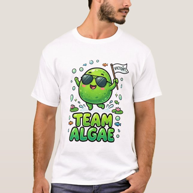 Sött Team Alger Tecknad Natur Design T Shirt (Framsida)