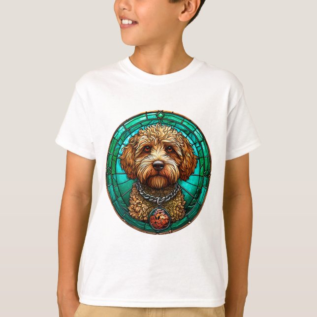 Sött Tecknat Hund T Shirt (Framsida)