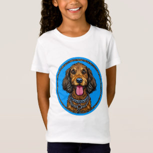 Sött Tecknat Hund T Shirt