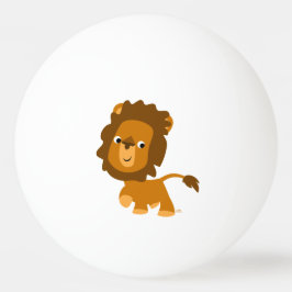 Sött tecknat innehåll Lejon Ping Pong Boll