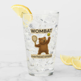 Sött Tennis Wombat Design-Rolig Australiensisk Dju Glaskopp
