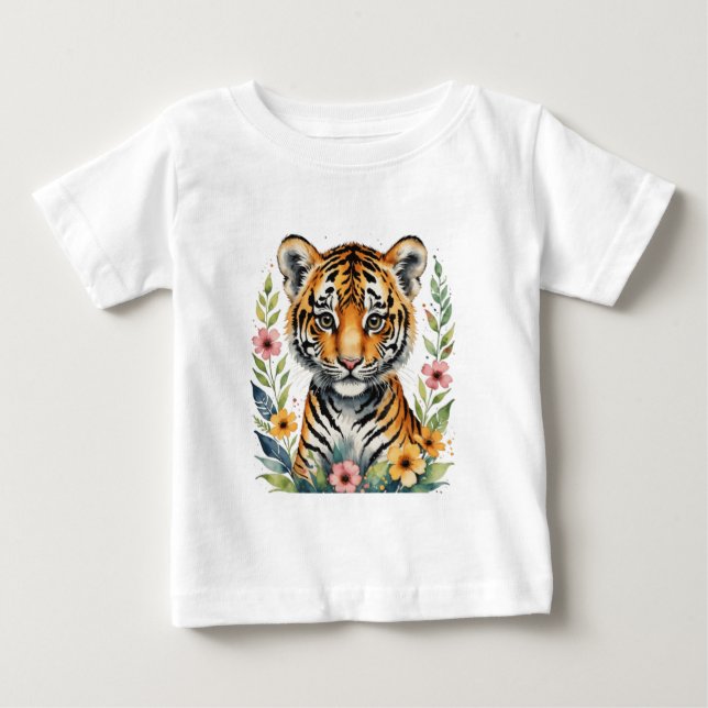 Sött tigerungar t shirt (Framsida)