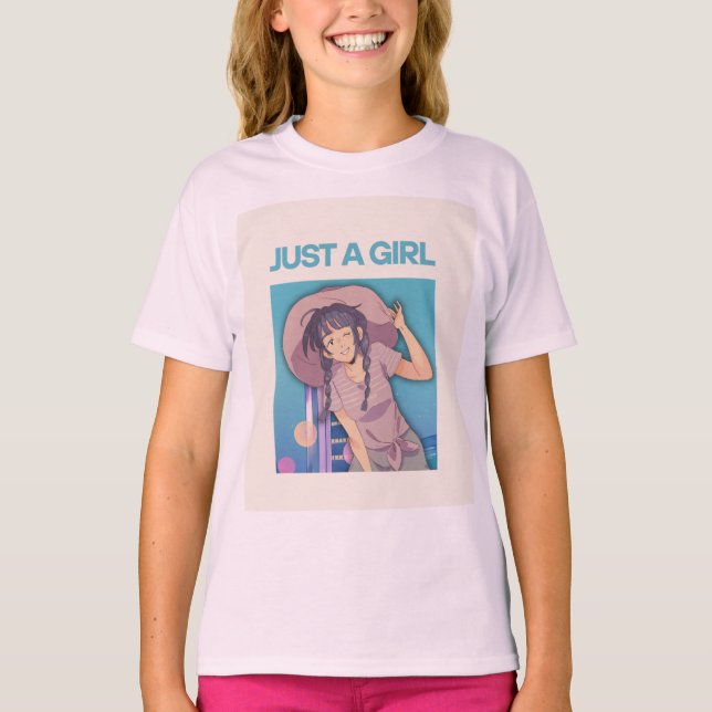sött tjejaktigt ärmlöst toppar t shirt (Framsida)