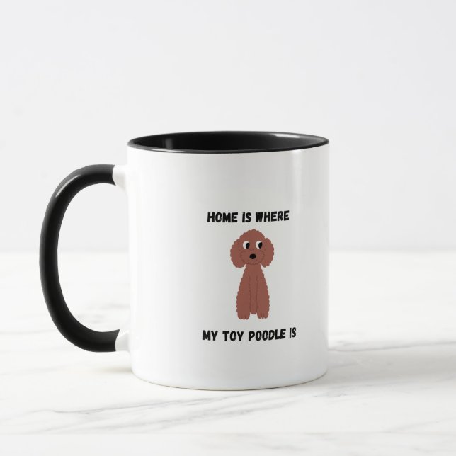 sött Toy Poodle kaffekopp (Vänster)
