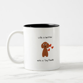 sött Toy Poodle kaffekopp