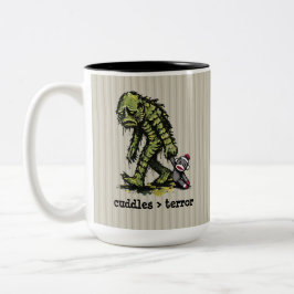 Sött träskmonster strumpmonkeyleksak Rolig fras Två-Tonad Mugg