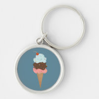 Sött Treat Triple Ice Cream Cone Sprinkles Cherry