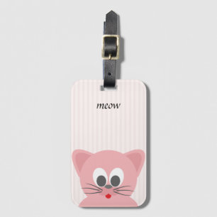 Sött Trendig Rosa Katt Bagagebricka