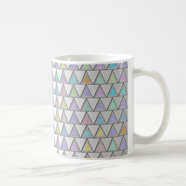Sött triangelmönster i pastellfärger kaffemugg (Höger)