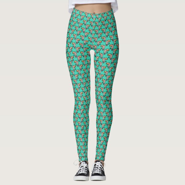 sött tropisk tukan fågel djur present för barn  leggings (Framsida)