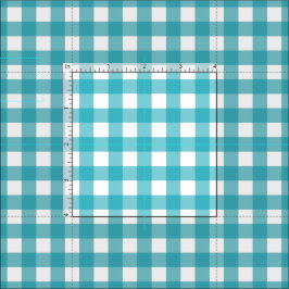 Sött turkos gingham tyg