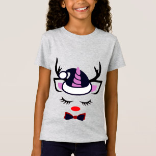 Sött Unicornansikte T Shirt