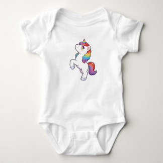 Sött Uppåtvänt Regnbågsenhörning Kawaii Unisex T-S T Shirt