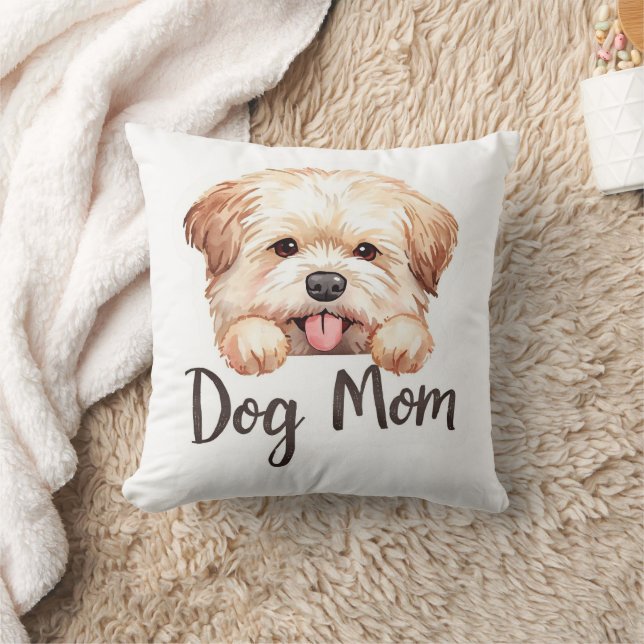 Sött Valp Hund Mamma Design  Kudde (Filt)