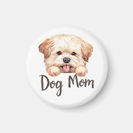 Sött valp hund mamma design  magnet