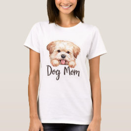 Sött Valp Hund Mamma Design T Shirt