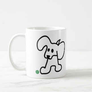 Sött Valp Med En Grön Boll Kaffemugg