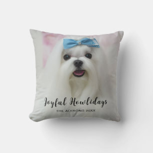 Sött Valp Pawlidays Modern Hund Juldesign Kudde