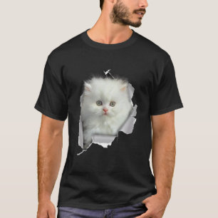 Sött Valp Perser Katt Ansikte Perser Katt T Shirt