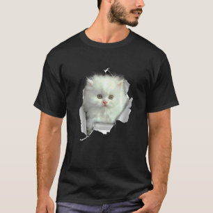 Sött Valp Perser Katt Ansikte Perser Katt T Shirt