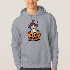 sött valp redo för trick or treating hoodie