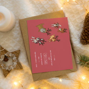 Sött Valp Renunge Barnets Första Jul Julkort