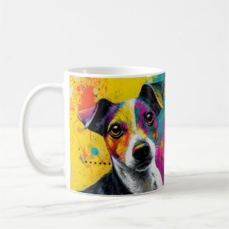 Sött Valp Roligt Hund Blandad Media Djur Husdjur Kaffemugg