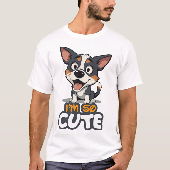 sött valp t shirt (Framsida)