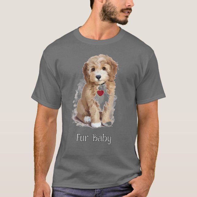 Sött Valp  T Shirt (Framsida)