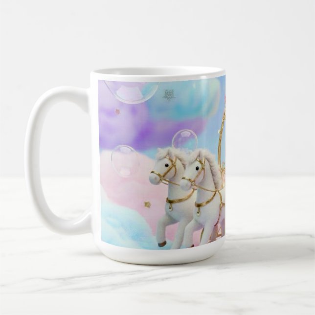 Sött valpbröllop sagostil vagn kaffemugg (Vänster)
