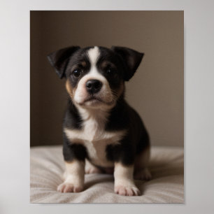 Sött valpväggkonsttryck – Bedårande hundporträtt Poster