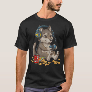 Sött varg-videospelkontrolldon för PC-konsol T Shirt