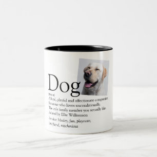 Sött Världens Bästa Hund Definition Citat Foto Två-Tonad Mugg