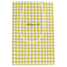 Sött varmt gult gingham-mönster