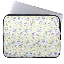 Sött vattenfärgblåbärs botaniska mönster laptop fodral
