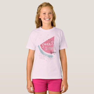 Sött vattenmelon-grafiskt flick-t-shirt för sommar t shirt