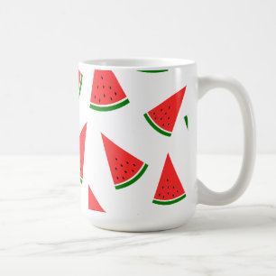 Sött vattenmelon skivmönster kaffemugg