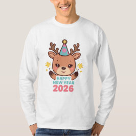 sött vinter lyckligt nytt år 2026 långärmad t shirt
