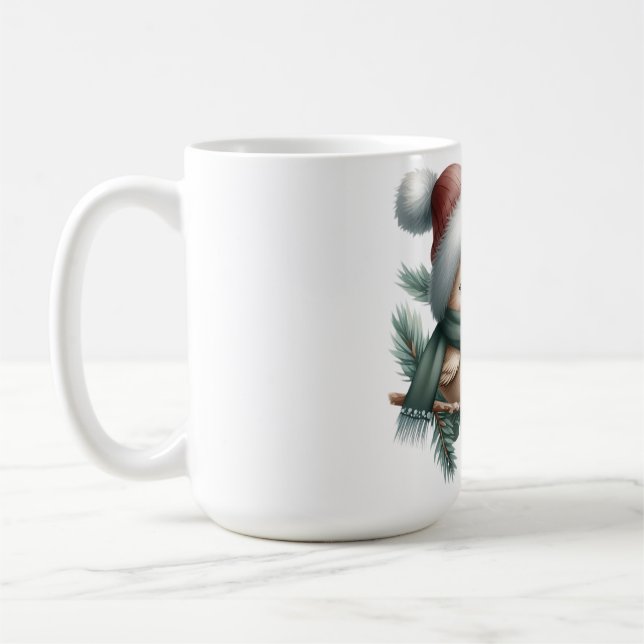 Sött vintermysigt fågel-mugg kaffemugg (Vänster)