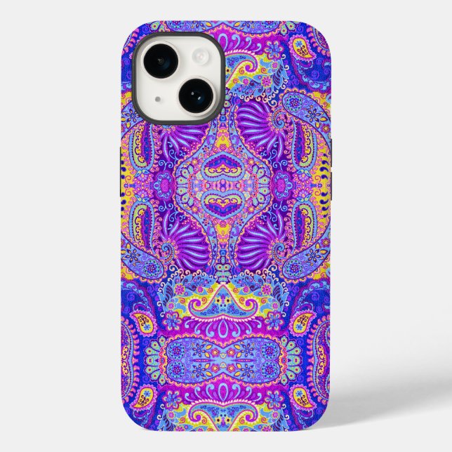 Sött violett paisley-mönster (Baksida)