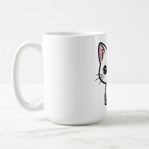 Sött Vitt Kattunge Kaffemugg